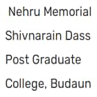 Nehru Memorial Shivnarain Dass Post Graduate College, Budaun