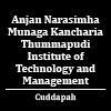 Anjan Narasimha Munaga Kancharia Thummapudi Institute of Technology and Management, Cuddapah