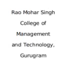 Rao Mohar Singh College of Management and Technology, Gurugram