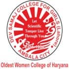 Dev Samaj College for Girls, Ambala